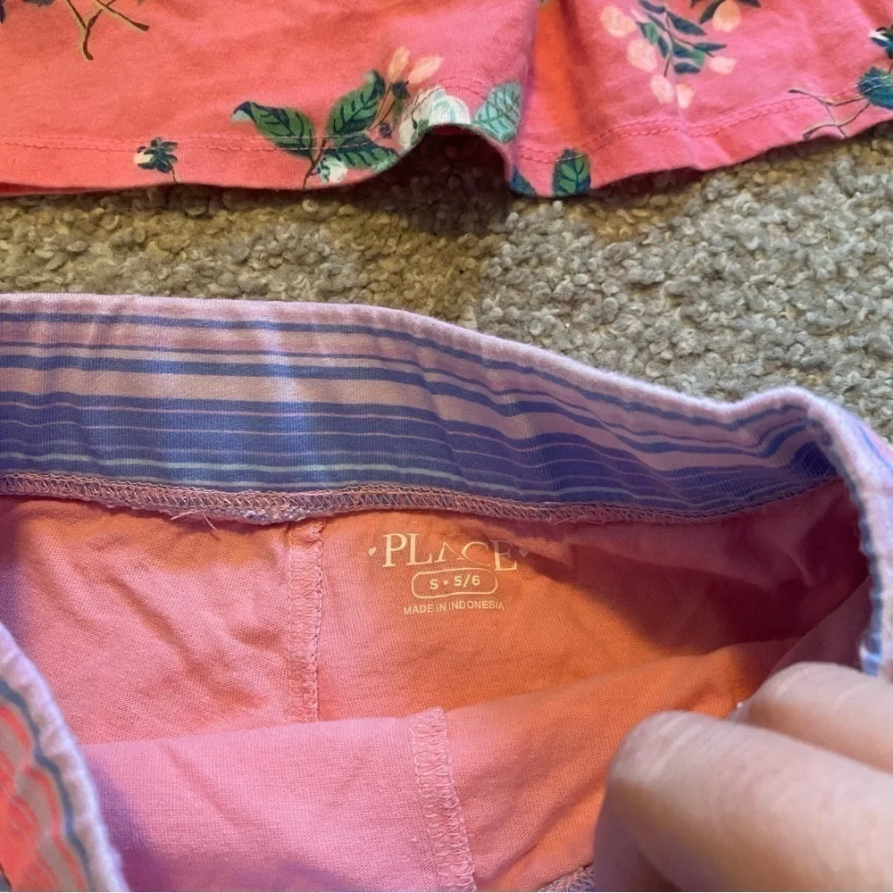 Carter’s & Children’s Place Skort Bundle Sz 5/6 Pink Floral Rainbow Skirt Shorts